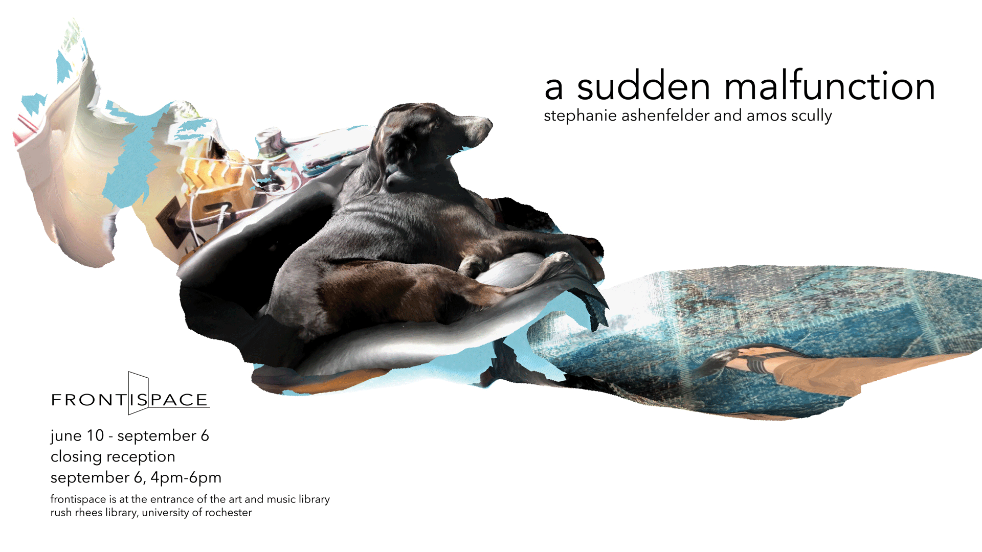 Join us for the exhibition and reception of A Sudden Malfunction on September 6!