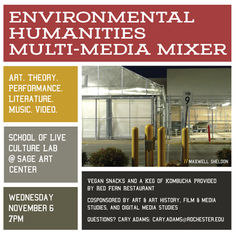 Join us for the School of Live Culture Lab at Sage Art Center on 11/6 at 7pm