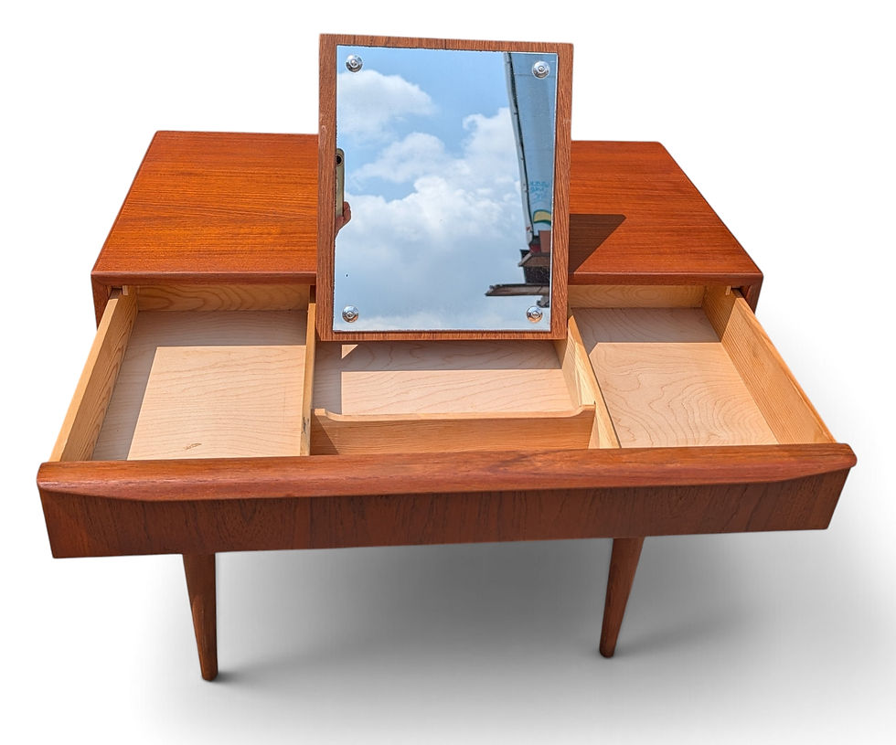 Thumbnail: Small Teak Vanity Dresser - 072681