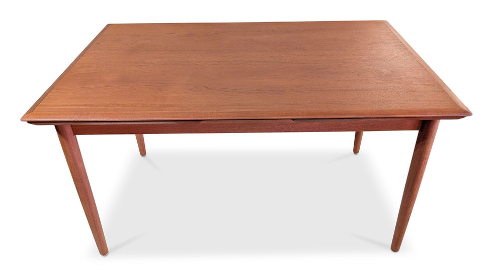 Thumbnail: (SOLD) Teak Dining Table w 2 Leaves - 122541