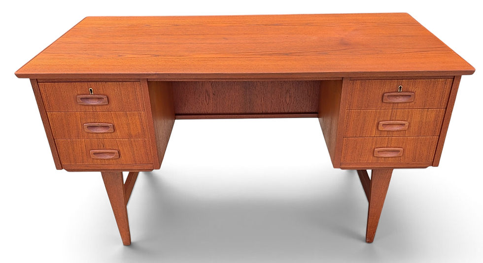 Thumbnail: (SOLD) Teak Desk w Bookcase on the Back - 072686
