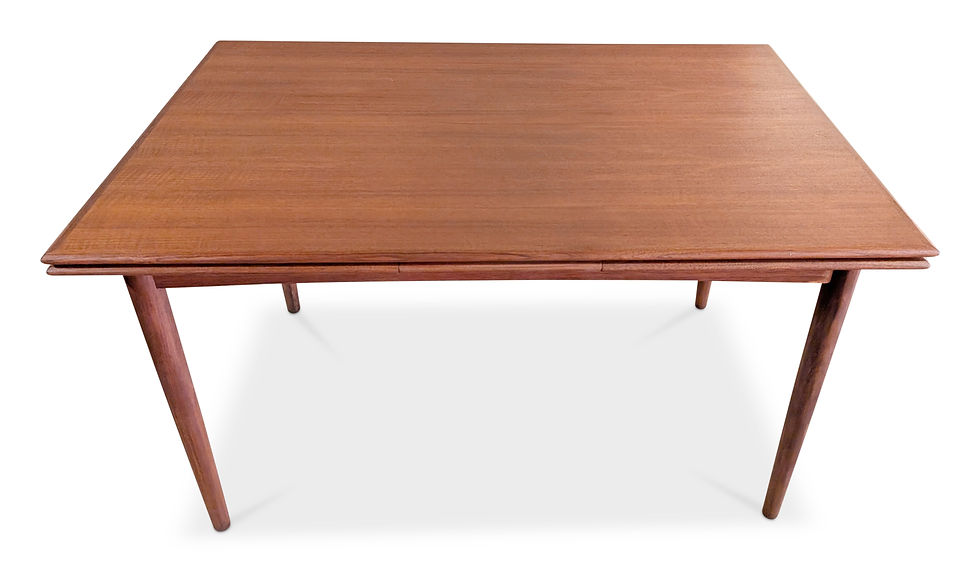 Thumbnail: (SOLD) Teak Dining Table w 2 Leaves - 122542