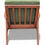 Thumbnail: Teak Lounge Chair with Emerald Green Upholstery - 022666