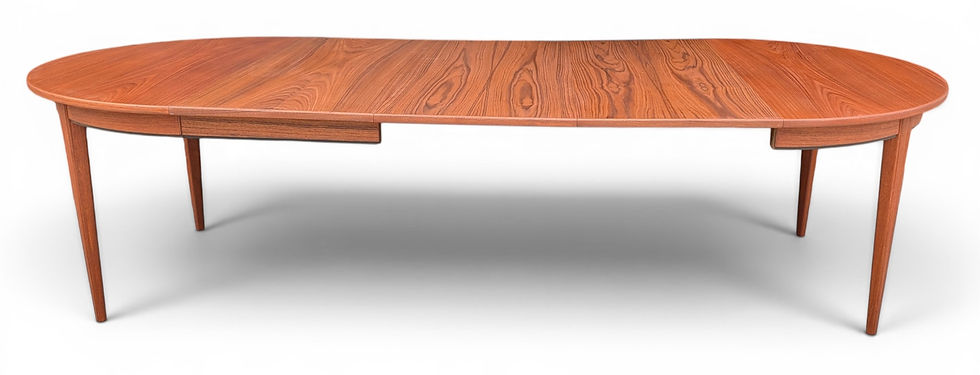 Thumbnail: Round Omann Jun Teak Table w 3 Leaves - 062648