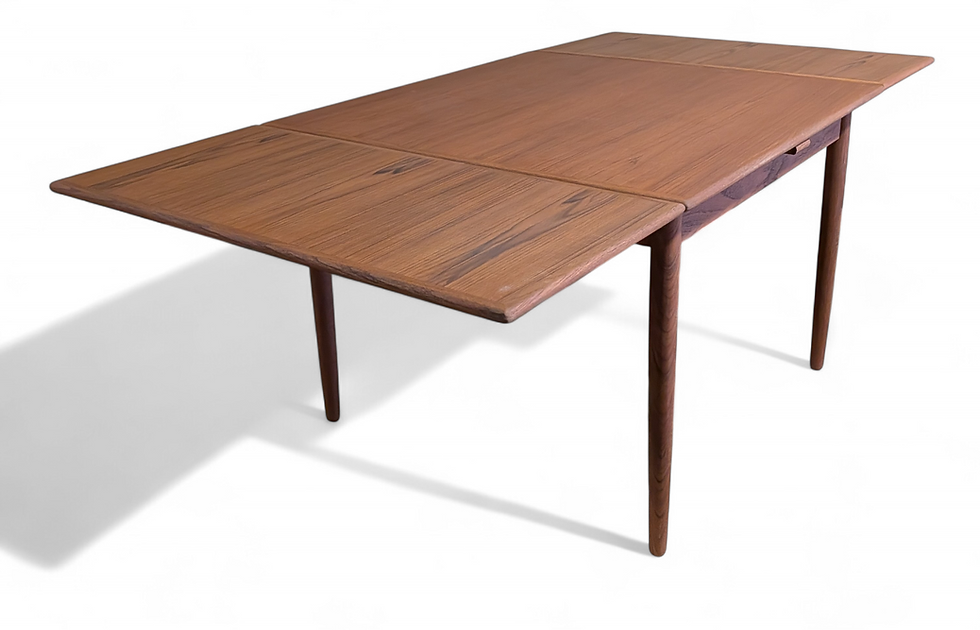 Thumbnail: (SOLD) Square Teak Dining Table w 2 Leaves - 0126404