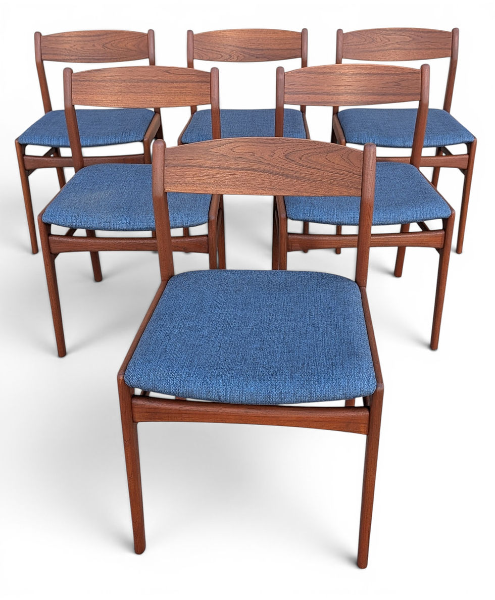Thumbnail: 6 Teak Chairs - 062676
