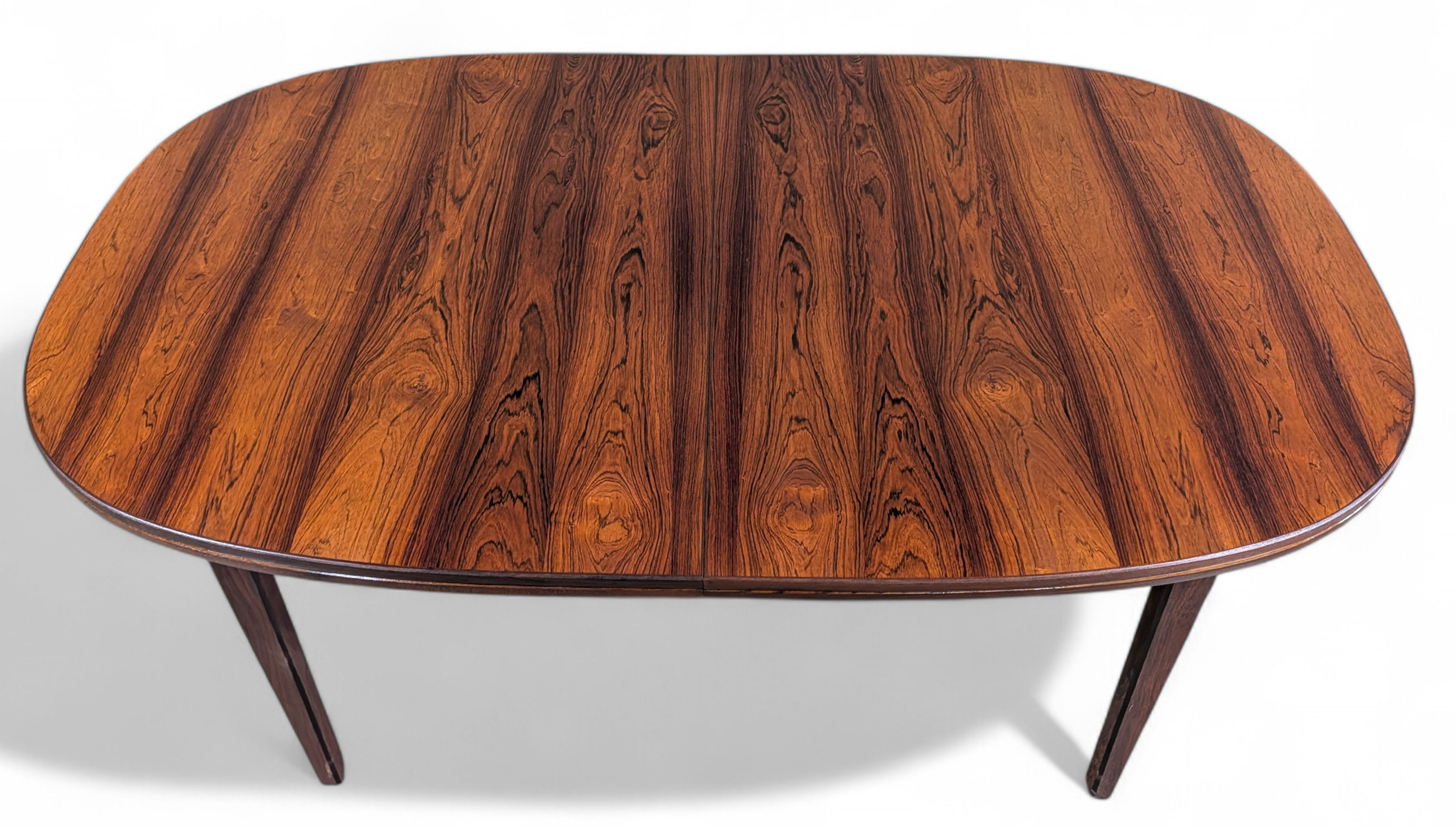 (SOLD) Oval Rosewood Table w 2 Leaves - 0126143
