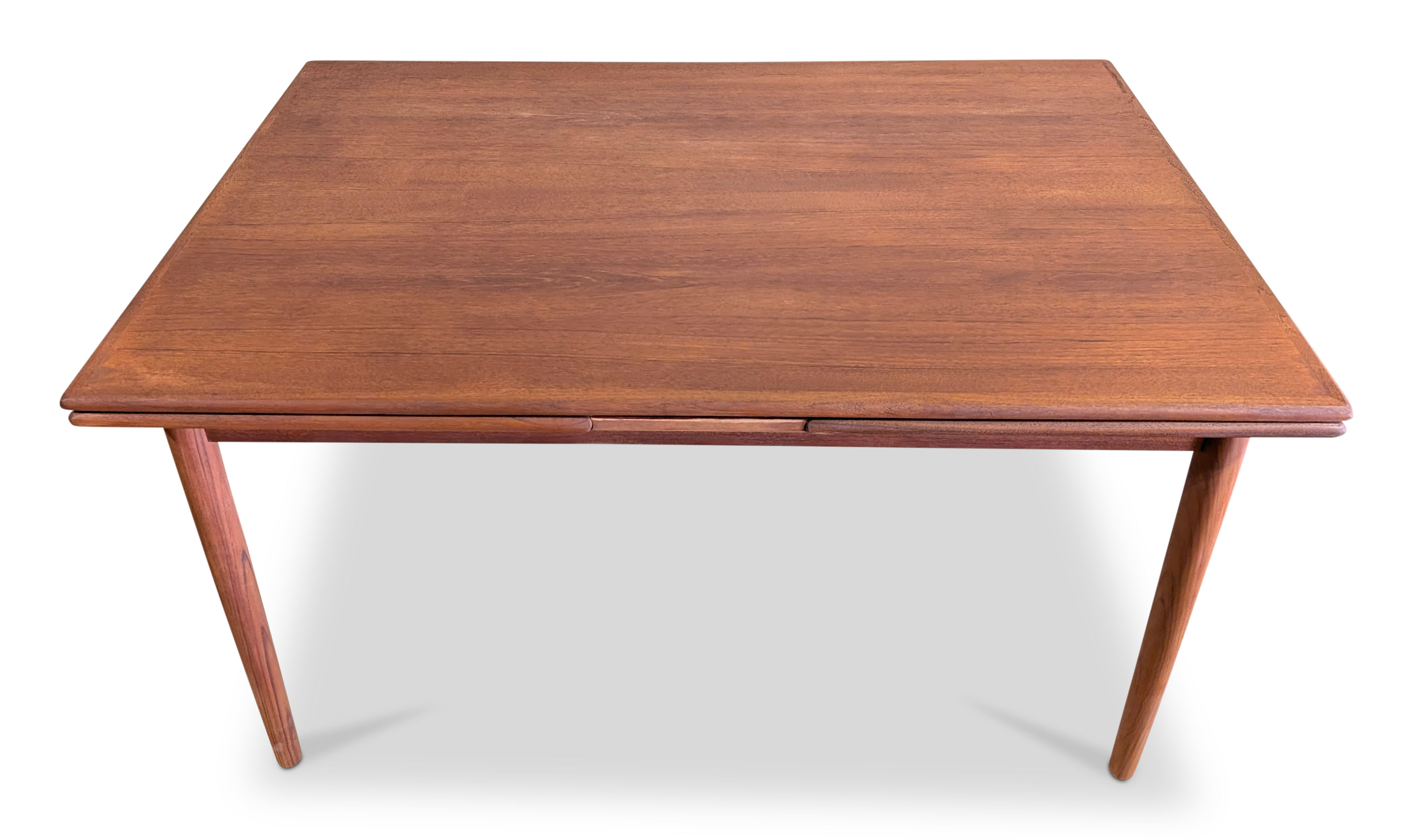 (SOLD) Teak Dining Table w 2 Leaves - 122535