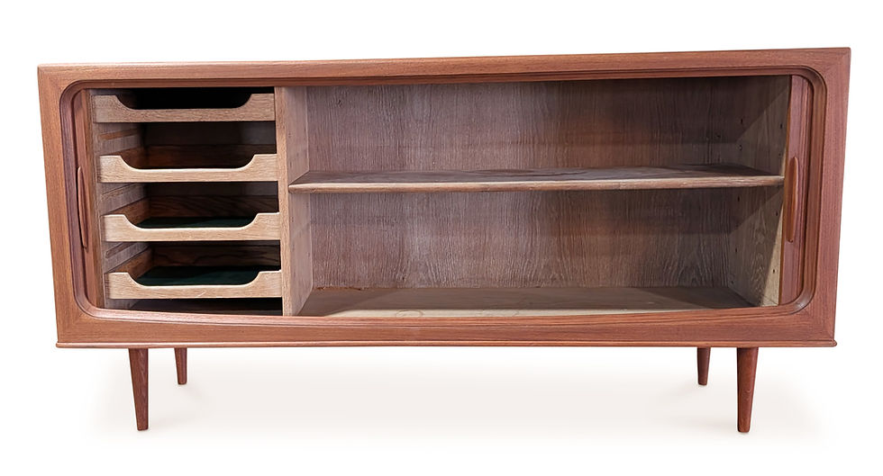Thumbnail: (SOLD) Teak Sideboard w Tambour Door - 1225143