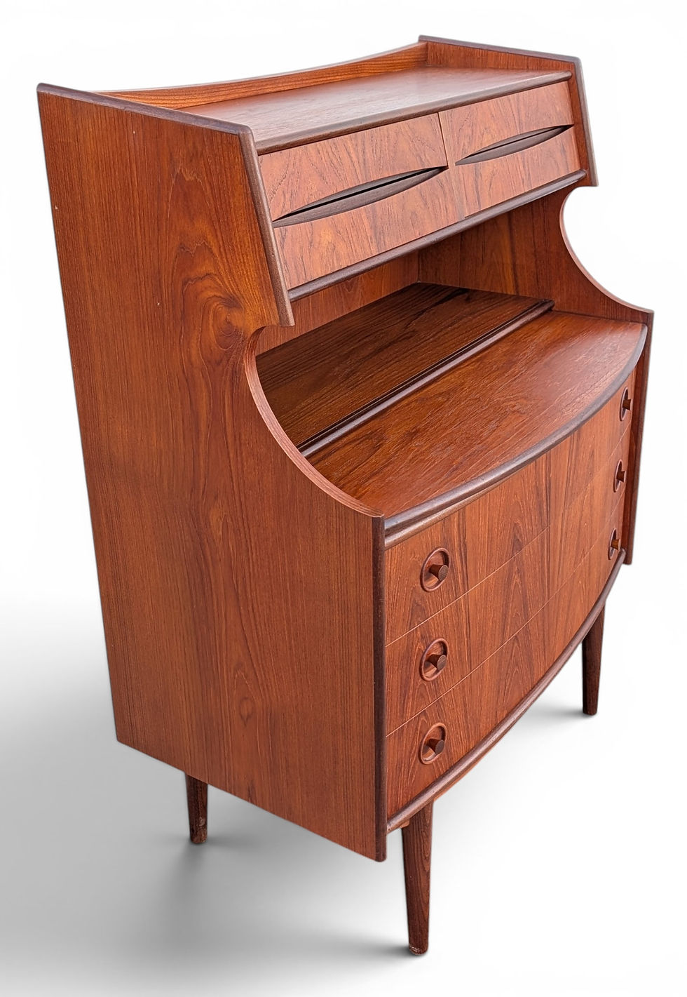 Thumbnail: Teak Desk Secretary by Gunnar Falsig for Holstebro - 062689