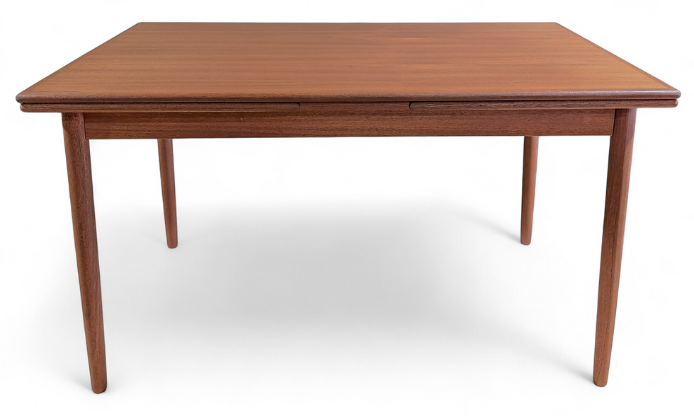 Thumbnail: (SOLD) Large Teak Dining Table w 2 Leaves - 0126111