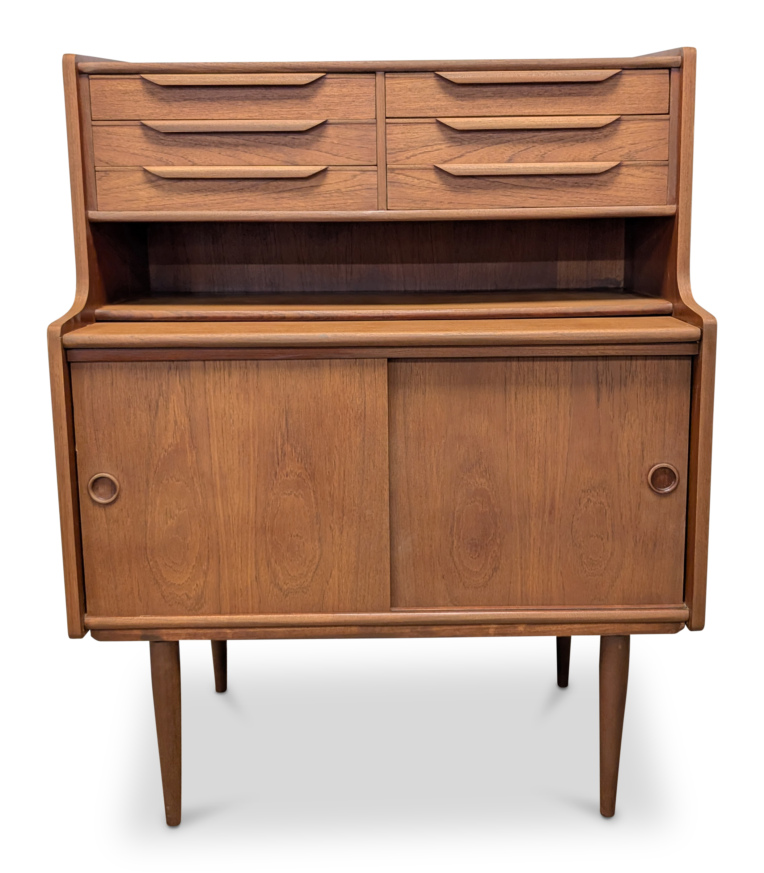 Teak Secretary Desk - 082590