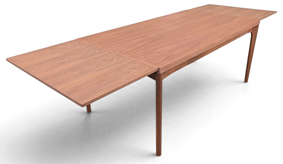 Thumbnail: XL Henry Kjaernulf Teak Dining Table w Two Hidden Leaves - 1026520
