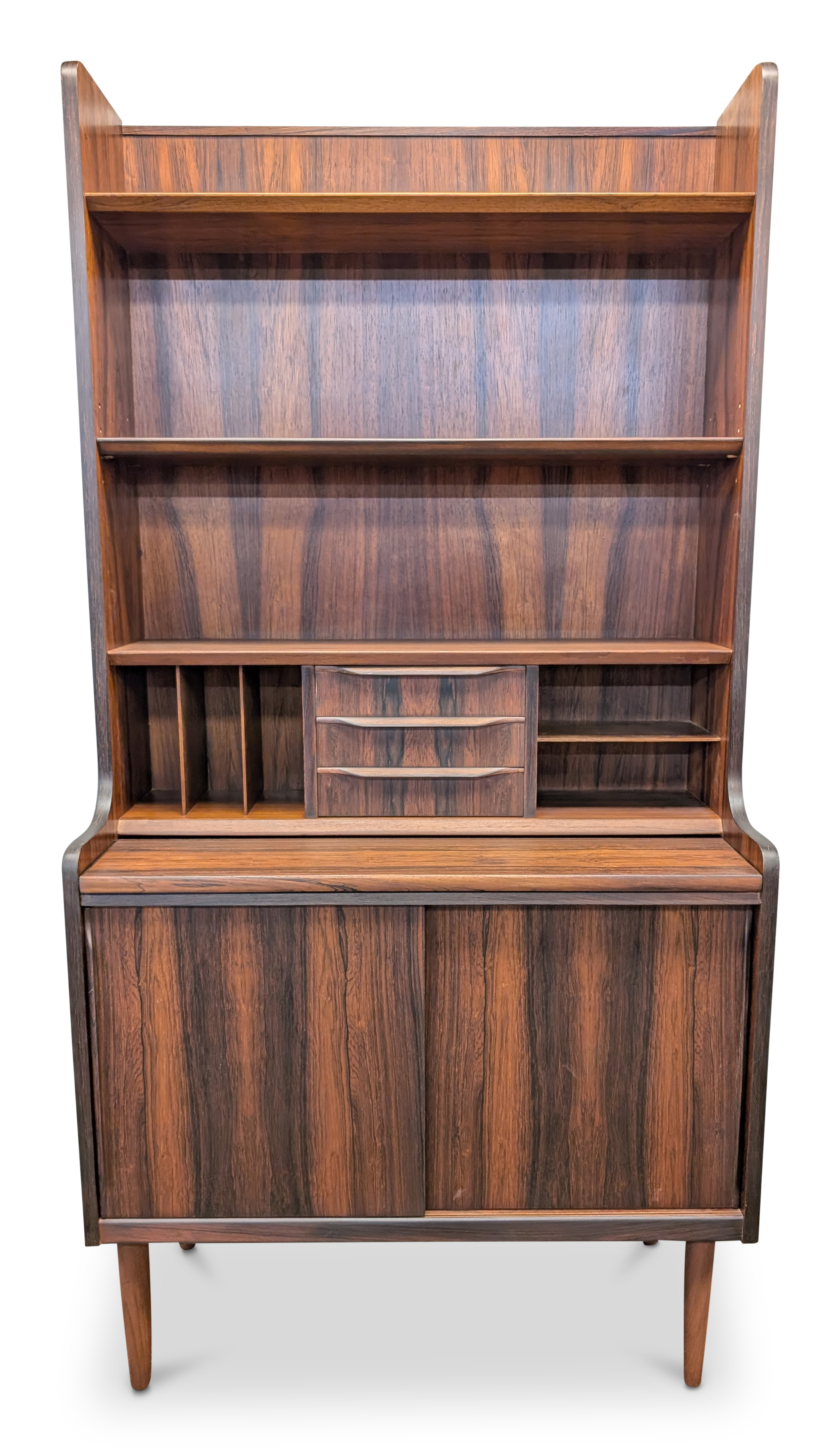 Rosewood Secretary Desk / Bookcase - 082591