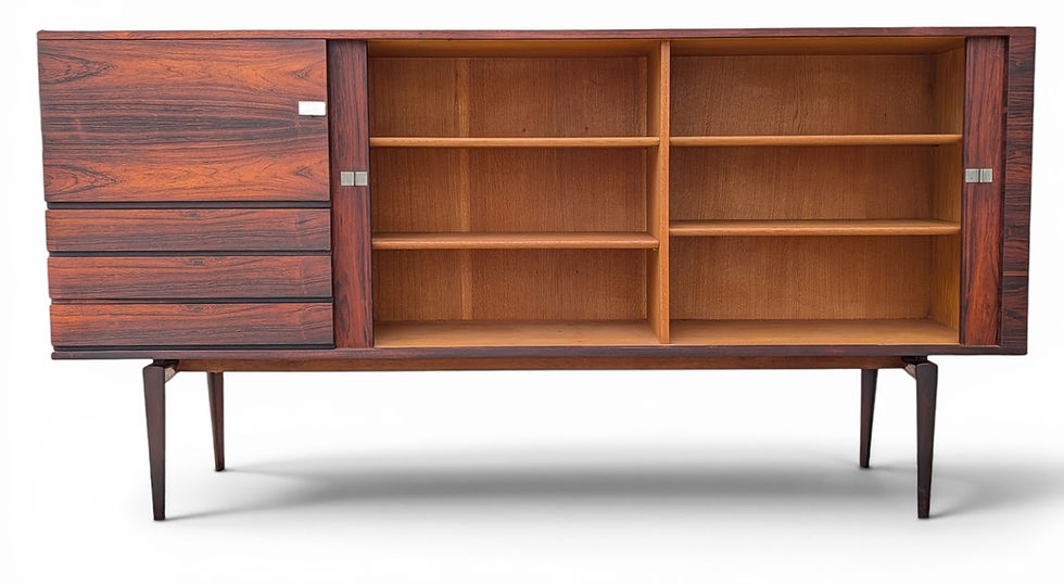 Thumbnail: Large H.W. Klein By Bramin Sideboard / Credenza w Tambour Doors - 0526868