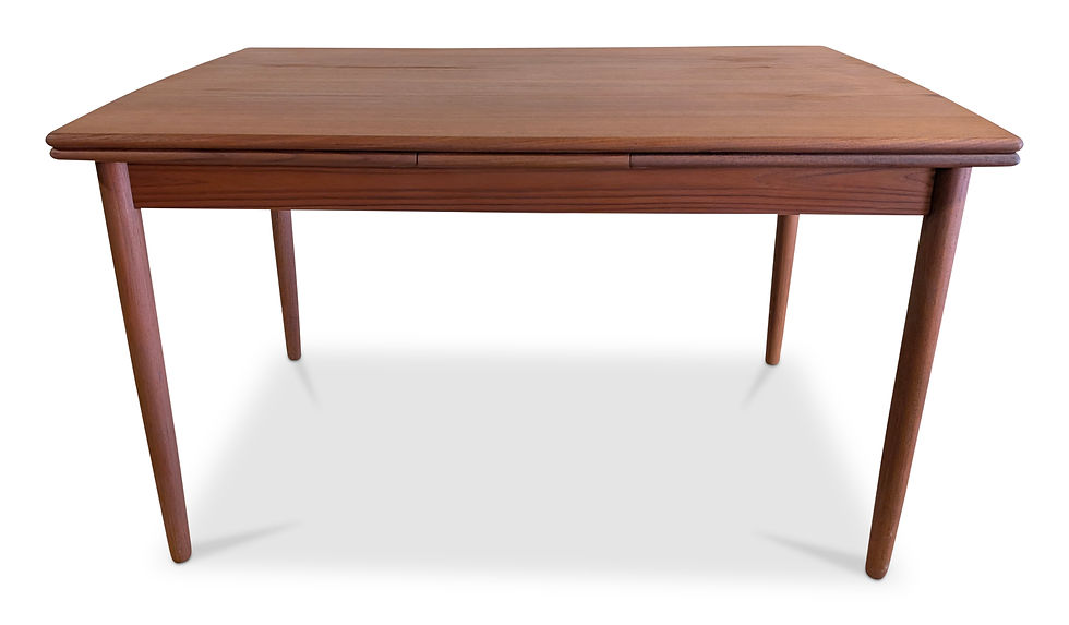 Thumbnail: (SOLD) Teak Dining Table w 2 Leaves - 122538