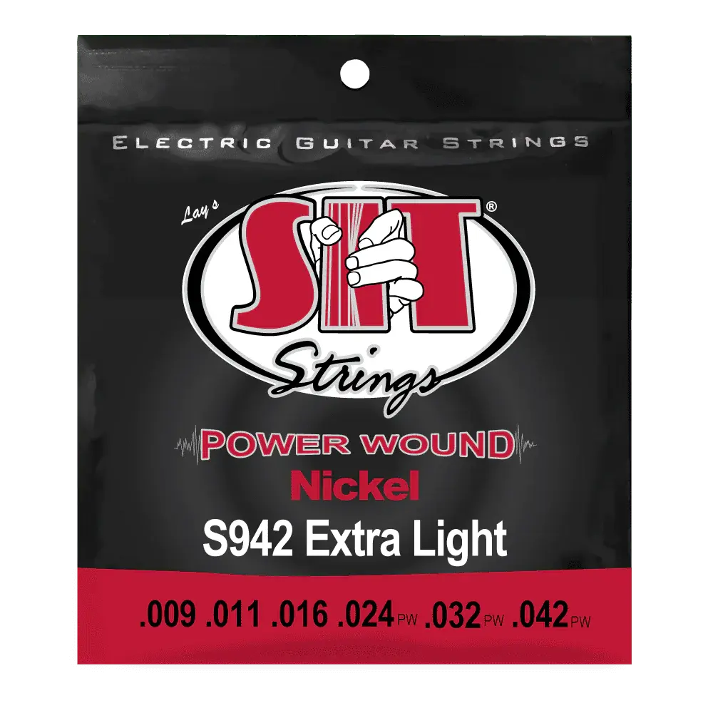 SIT Guitar  Strings - Power Wound Nickel Electric Guitar Strings 3 Pack