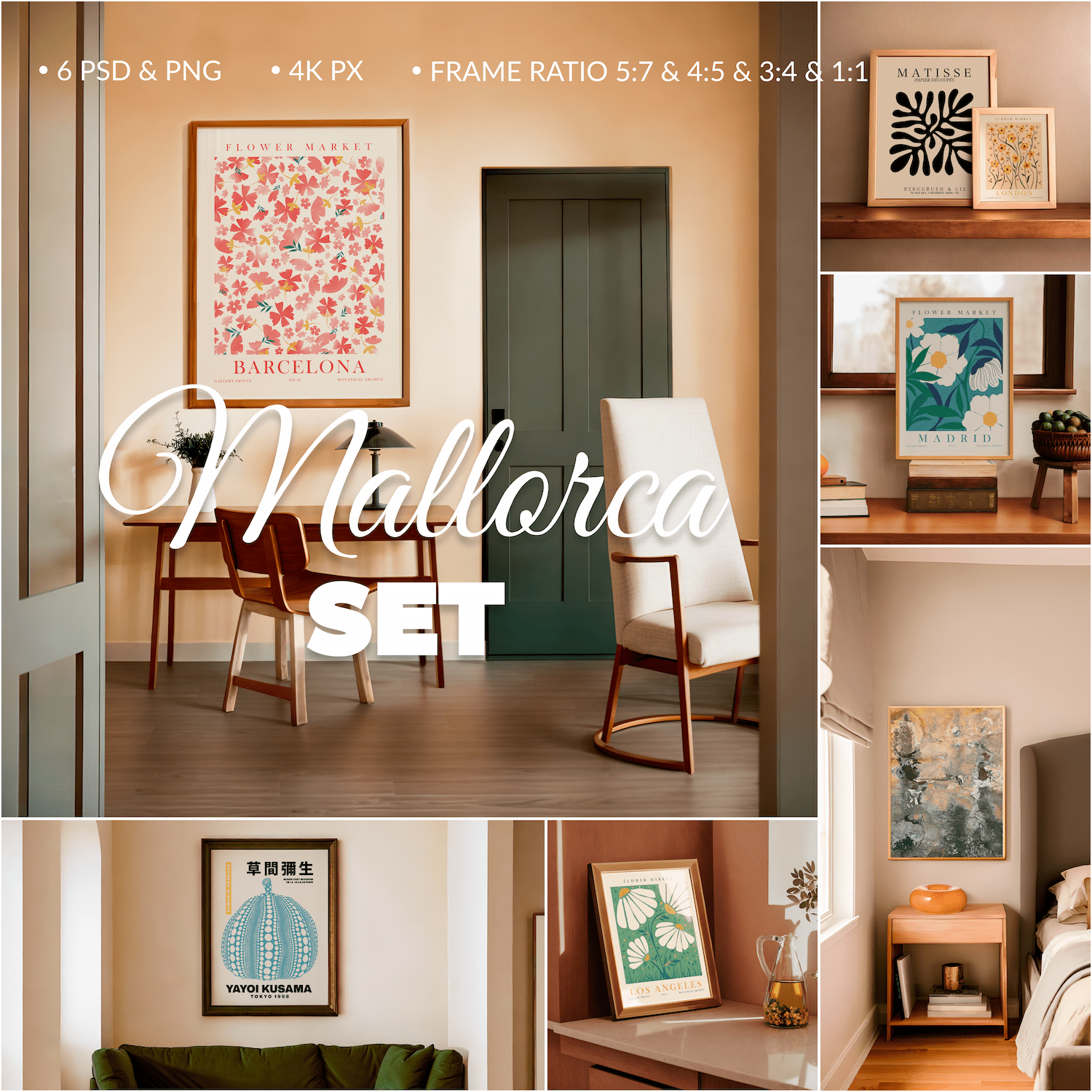 Frame Mockup for Poster created for art presentation, suitable for online stores, social media, and online advertising.