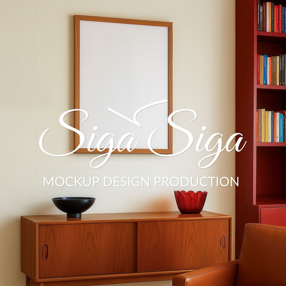 Thumbnail: S309 Wooden Frame Mockup for Poster | 5x7 Ratio | Living Room