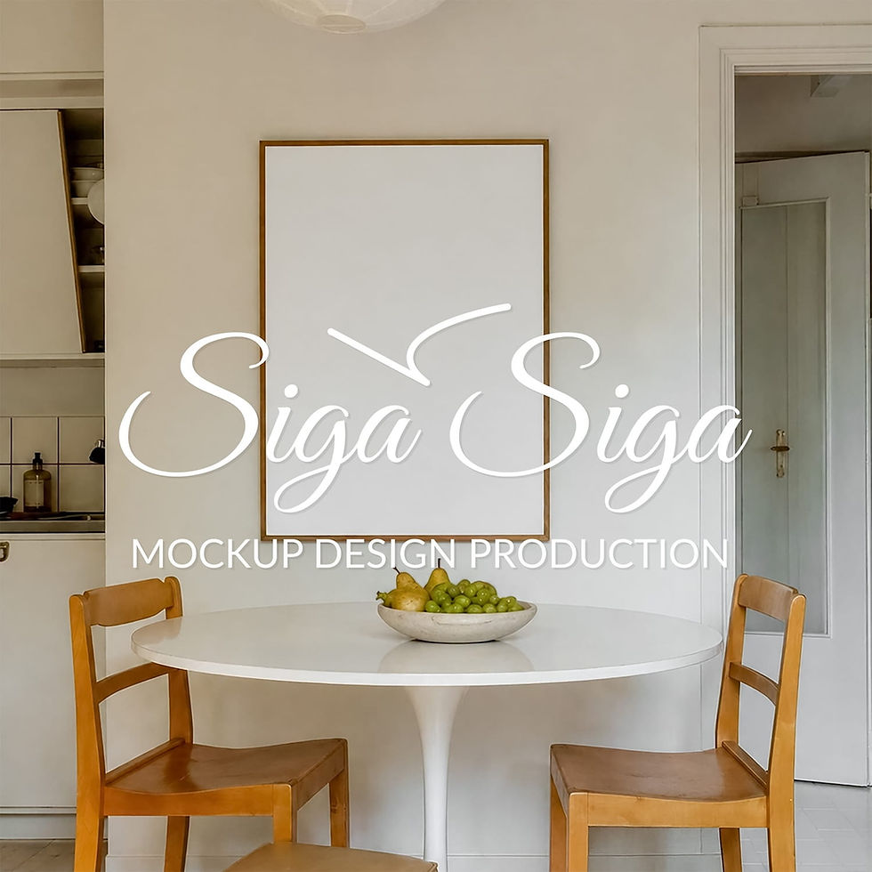 Thumbnail: S402 Wooden Frame Mockup for Big Poster | 5x7 Ratio | Kitchen Scene