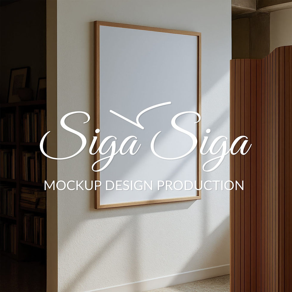 Thumbnail: S404 Wooden Frame Mockup for Big Poster | 2x3 Ratio | Minimalist Interior