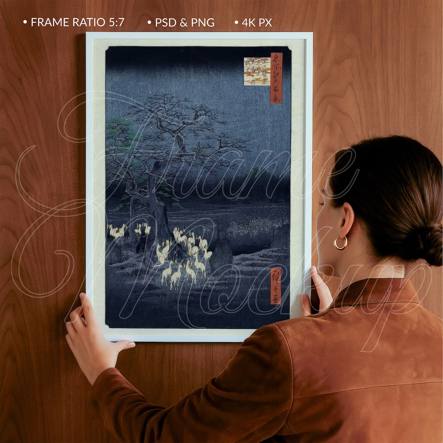 poster mockup in hands