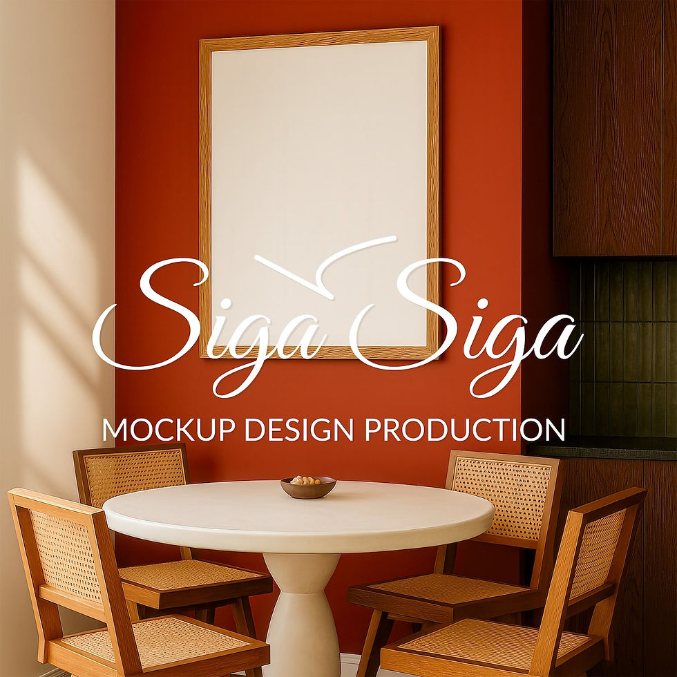Thumbnail: S306 Wooden Frame Mockup for Poster | 4x5 Ratio | Dining Room