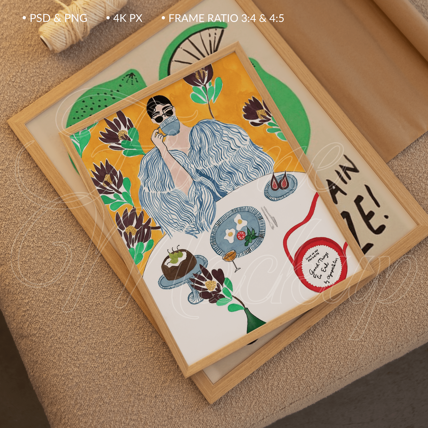 G206 Mockup for Two Posters | Mixed Ratio | Minimalistic