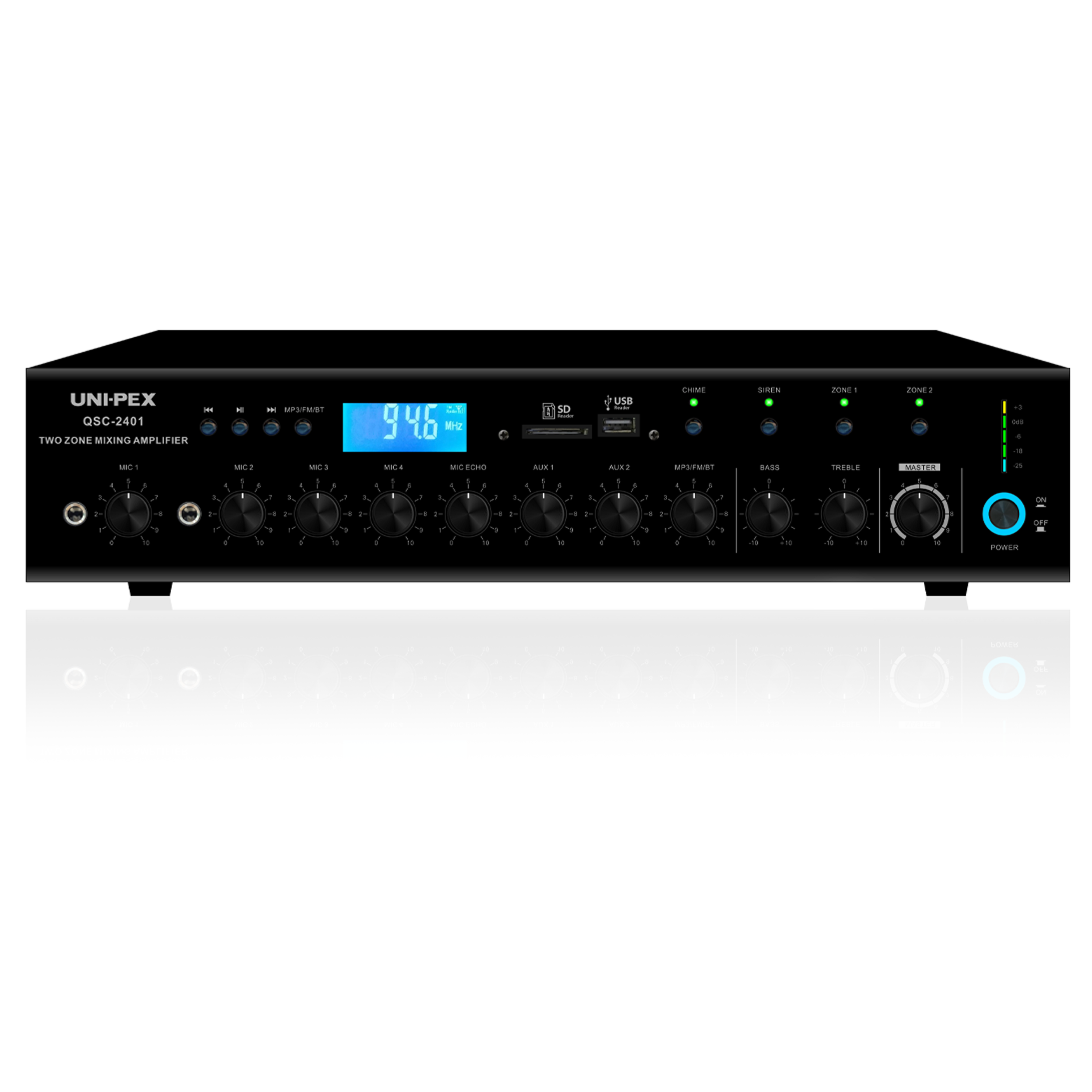 UNI-PEX QSC- 2401 Mixer Power amplifier