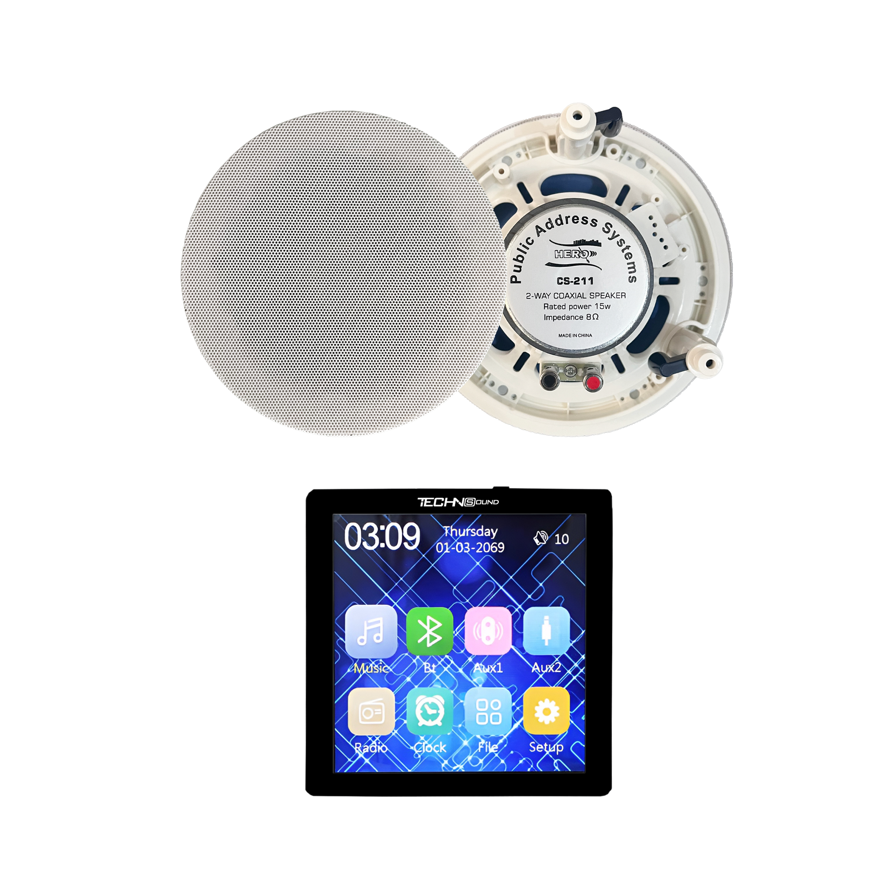 Android Wall amplifier AL-902B system 2 ceiling speaker