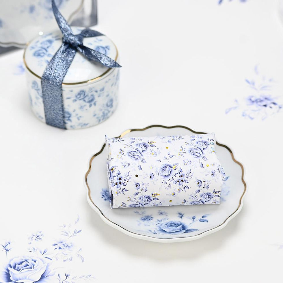Thumbnail: Μπιζουτιέρα από πορσελάνη blue flowers