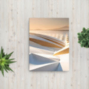 Gold And White Elegant Geomectric Wall Art-2 Printable Canvas