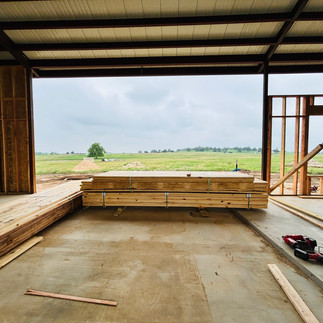 interior view of barndo build