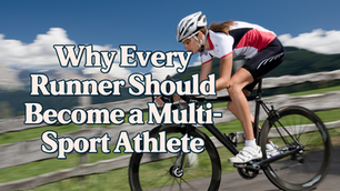 A runner who also is cycling as a way of cross-training