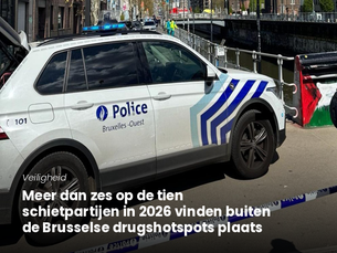 Meer dan zes op de tien schietpartijen in 2026 vinden buiten de Brusselse drugshotspots plaats