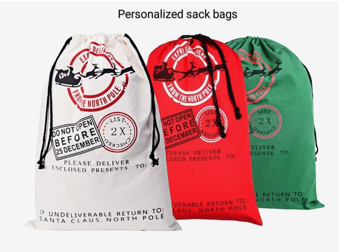 Personalized sack bags