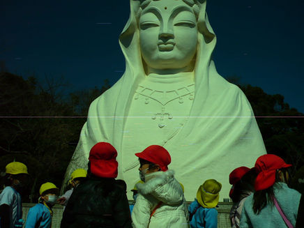 仲良く年中・年少組でお散歩