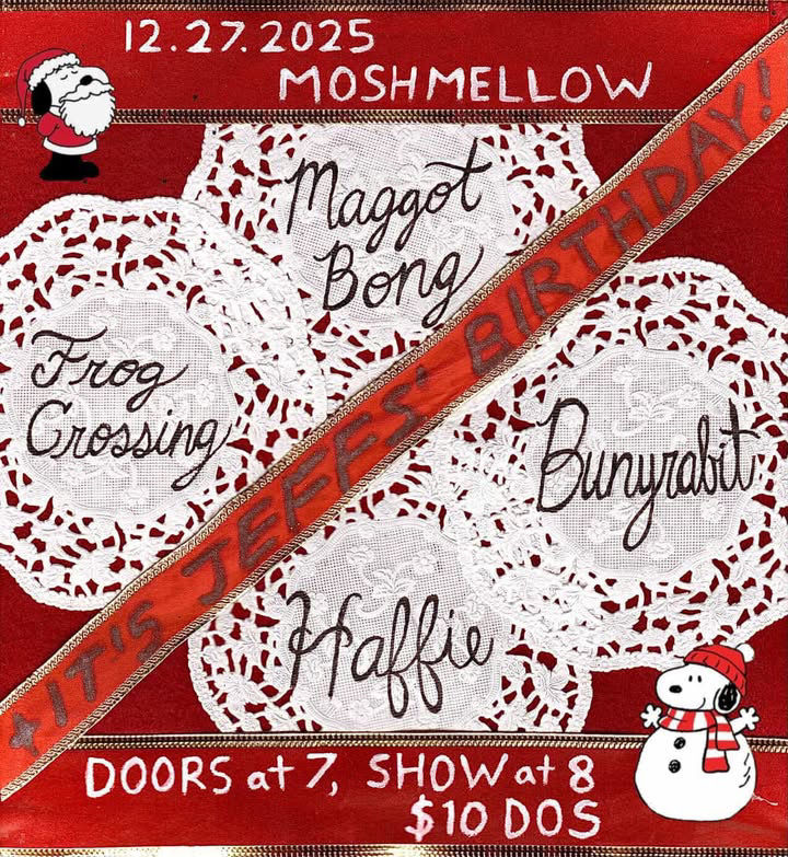 Jeffs Bday: Maggot Bong, Frog Crossing, Bunyrabit, HAFFIE!