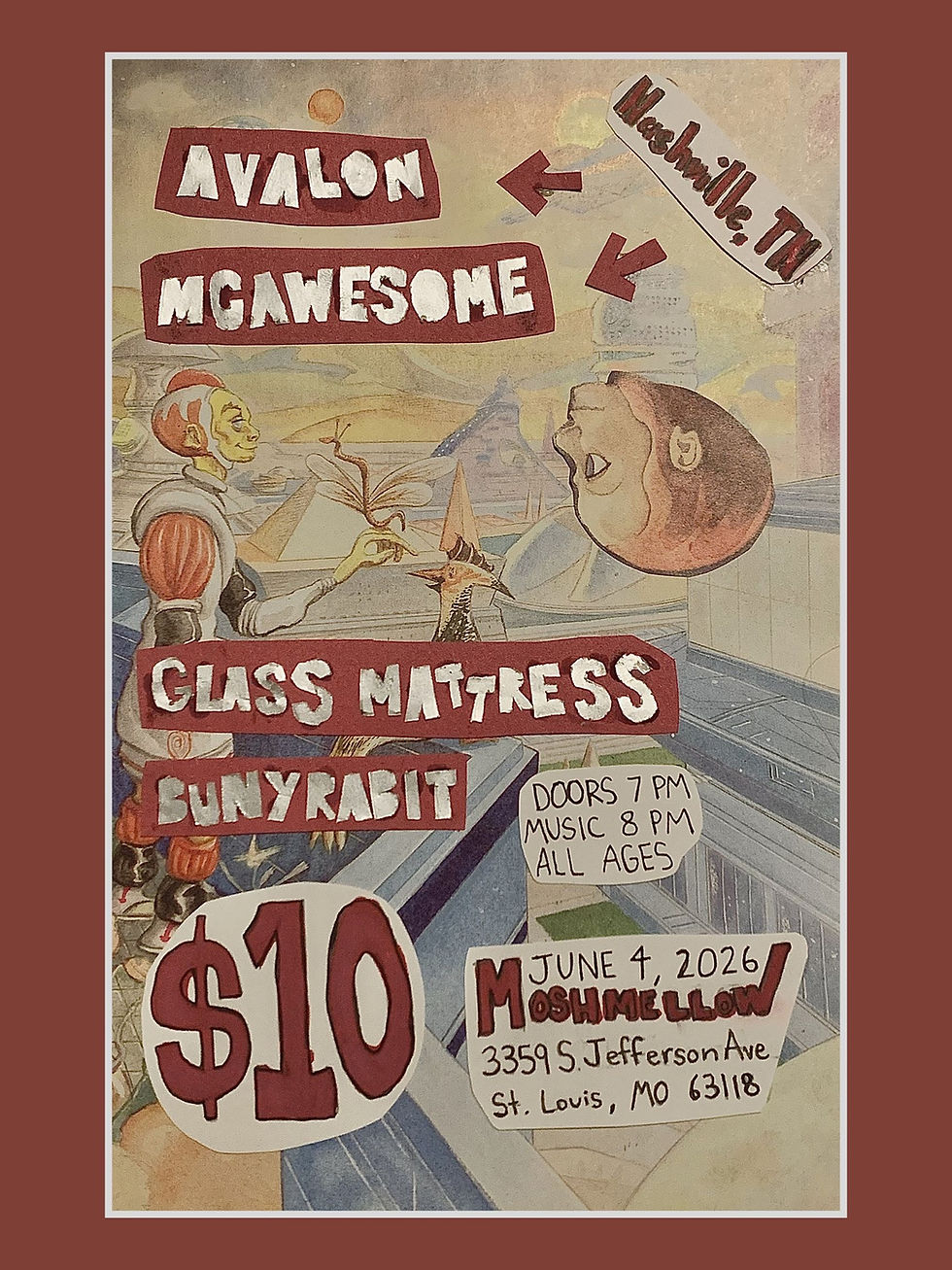 Nashville's: Avalon, Mcawesome w/ local support from Glass Mattress, Bunyrabit