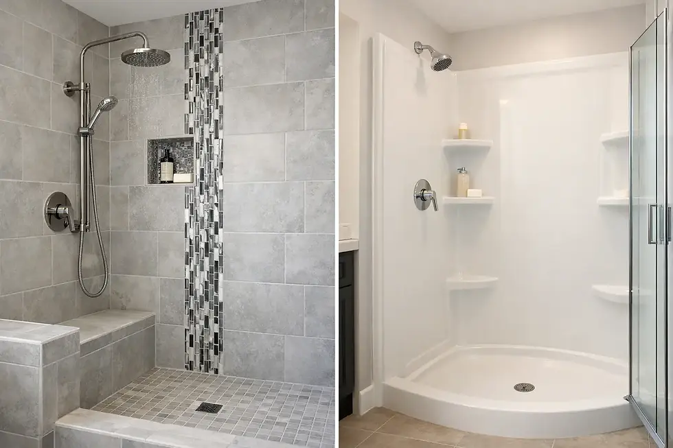 Tile Shower vs Fiberglass Surround