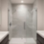 Modern walk-in glass shower