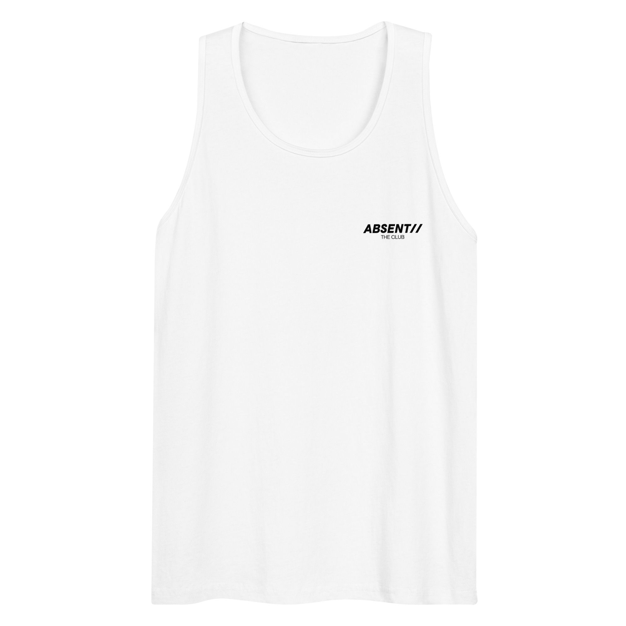 The Absent Club - Basic Design White Male Tank Top