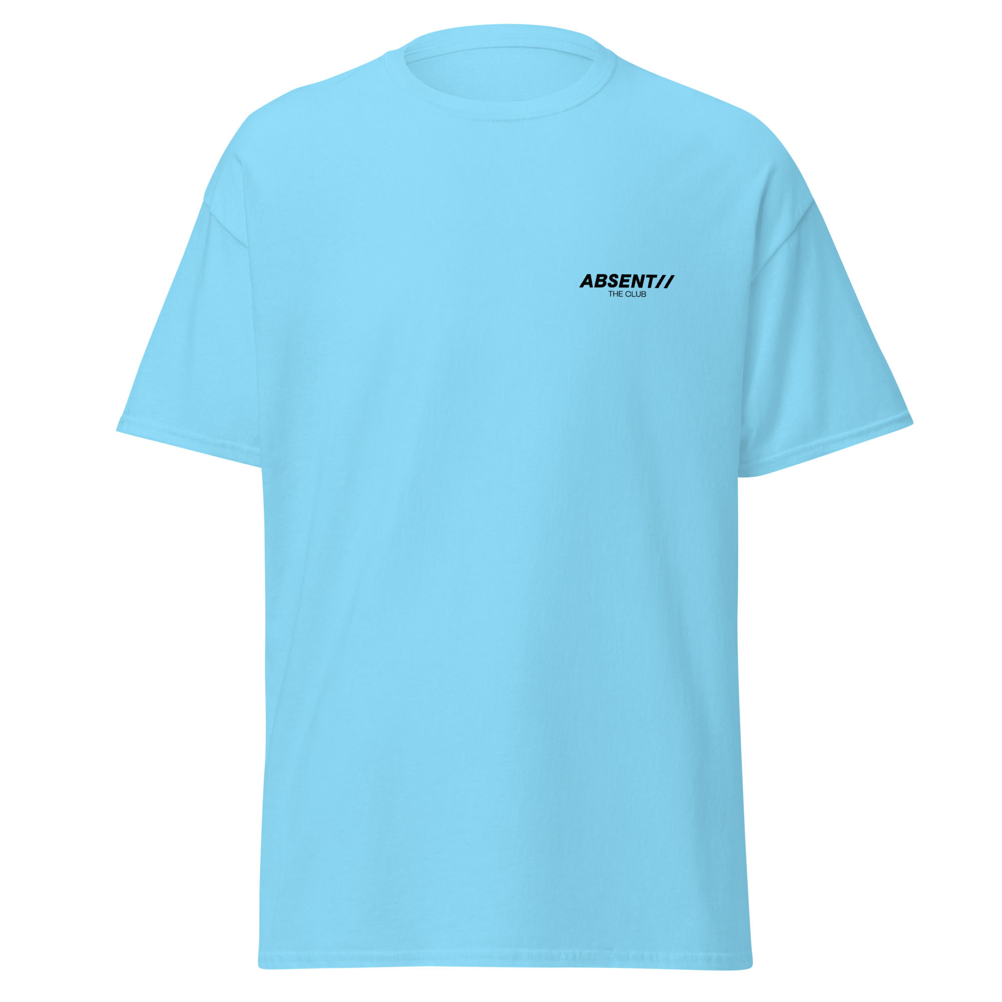 The Absent Club - Basic Design Sky Blue Short Sleeve T-Shirt