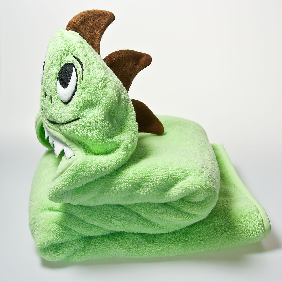 Miniatura: Dino Hooded Cotton Turkish Towel: Baby