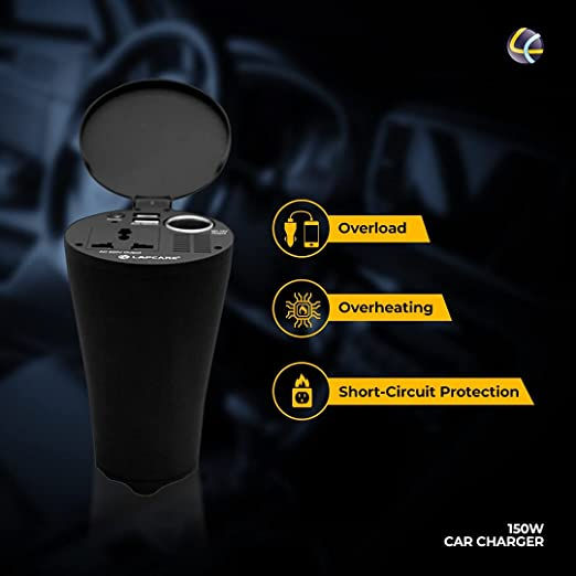 Thumbnail: 150W CAR CHARGER WITH USB FAST-CHARGING PORT - LAPCARE