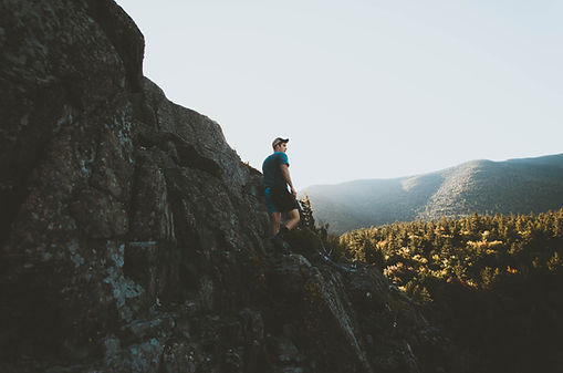 Man Hiking in Nature