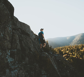 Man Hiking in Nature
