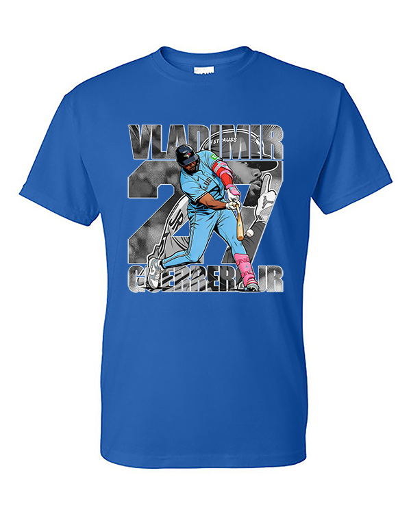 Thumbnail: VLADDY COMIC STRIP T-SHIRT with WHITE OUTLINE