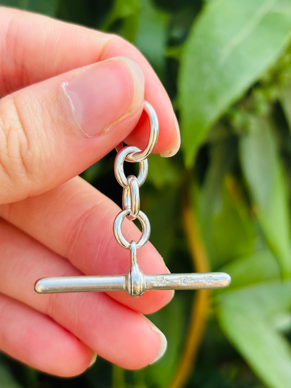 Thumbnail: Custom silver Galaxy diamond T bar