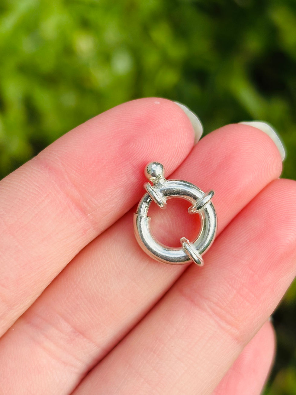 Thumbnail: Hallmarked silver bolt clasp small 